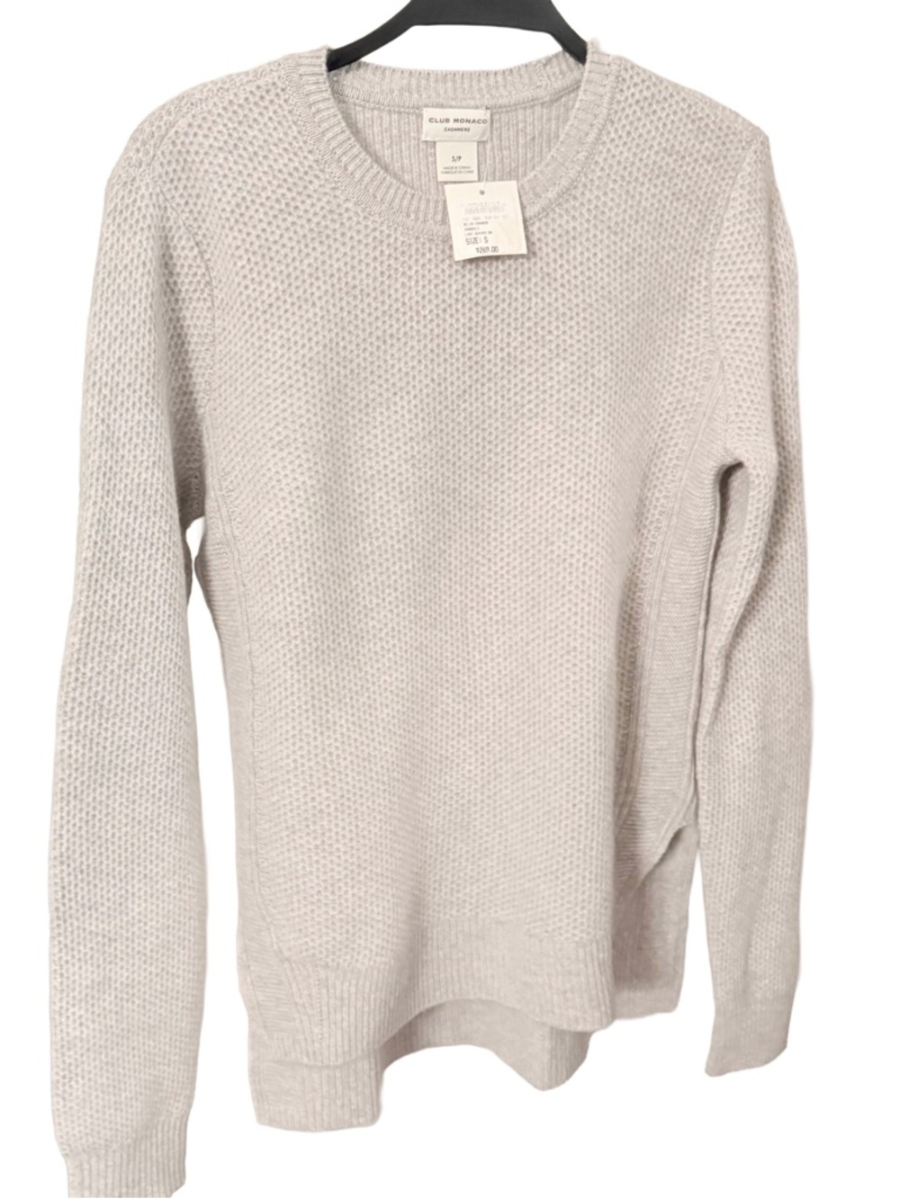 Club Monaco Light Gray Crewneck Knit Sweater